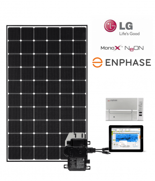 zitten Oproepen seinpaal 8 zonnepanelen set LG Solar (345Wp) - Enphase Micro omvormers | 2760 Wp -  2622 kWh kopen - Incl. installatie bij u thuis - Mensonides